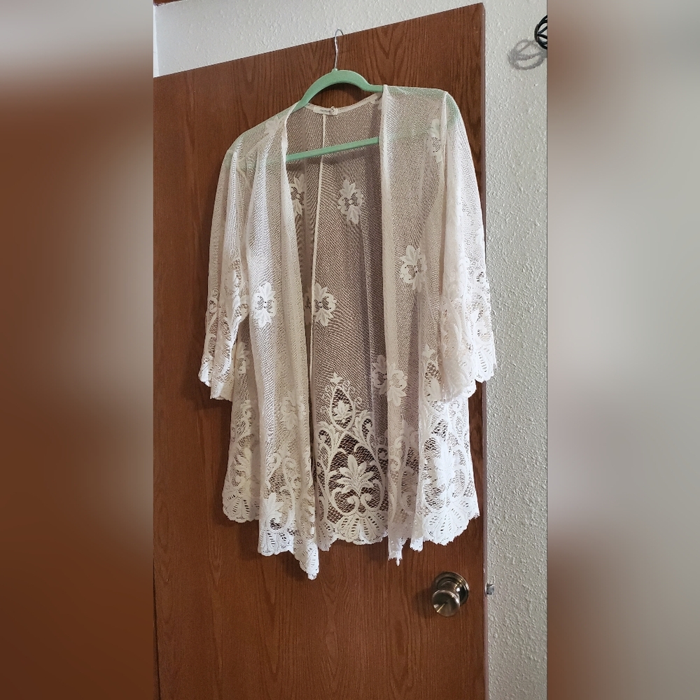 Maurices Elegant Lace Kimono Coverup